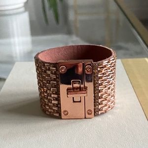 Guess Basket Weave Cuff Bracelet